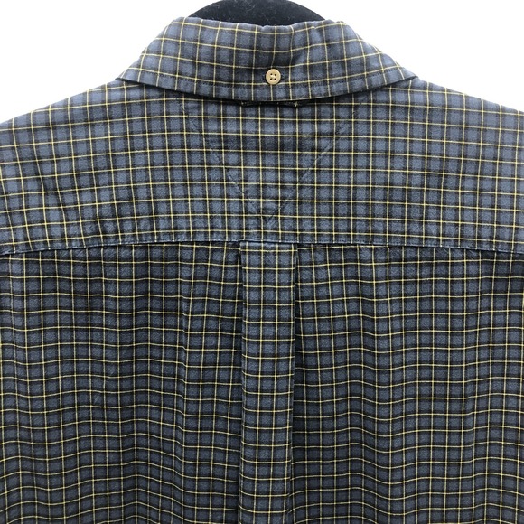 Tommy Hilfiger Shirt Mens XL Blue Yellow Plaid Button Down Crest Pocket Classic - Picture 6 of 7